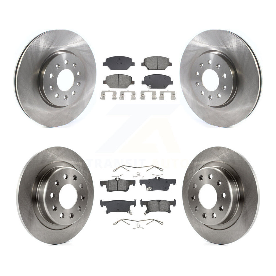 Front Rear Disc Brake Rotors And Semi-Metallic Pads Kit For Buick Envision K8S-103913