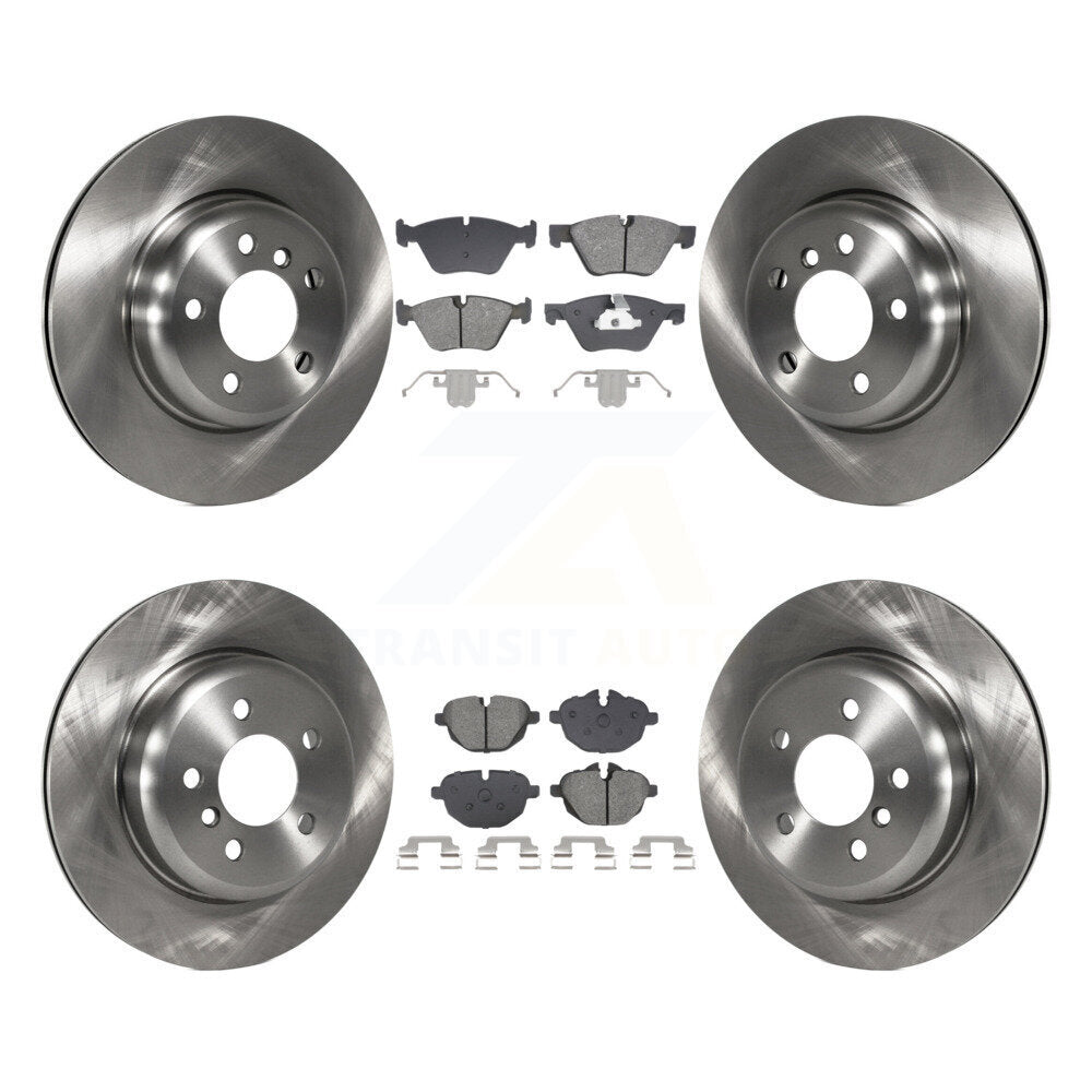 Front Rear Disc Brake Rotors And Semi-Metallic Pads Kit For BMW 528i xDrive K8S-103914