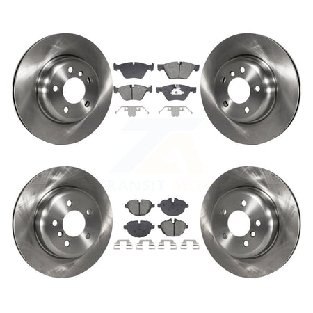 Front Rear Disc Brake Rotors And Semi-Metallic Pads Kit For BMW 528i xDrive K8S-103914