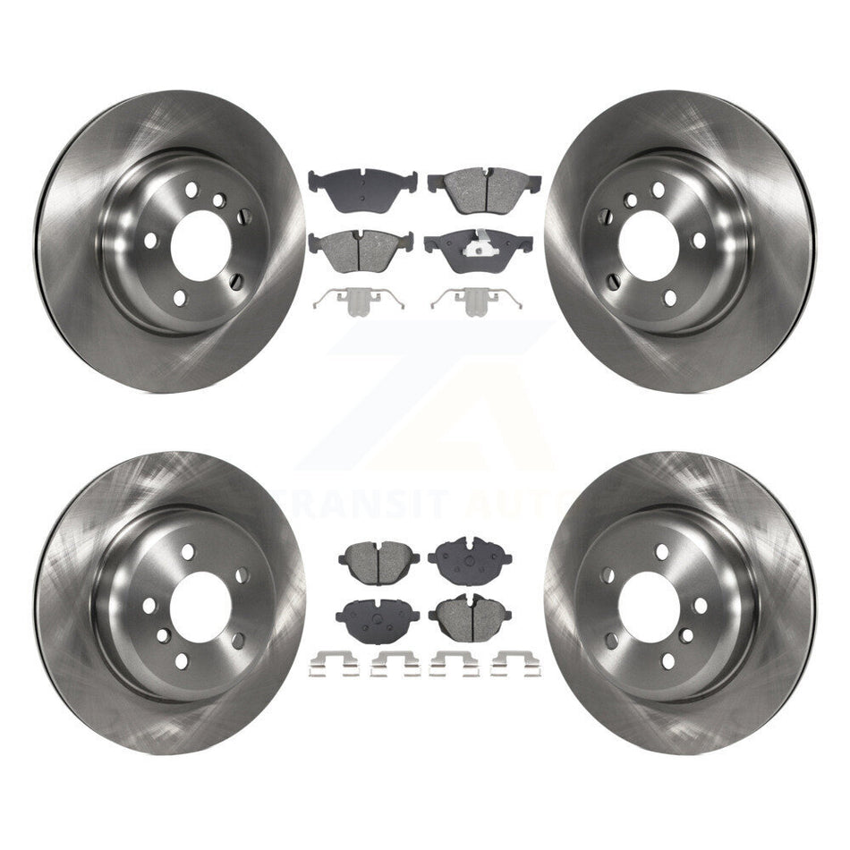 Front Rear Disc Brake Rotors And Semi-Metallic Pads Kit For BMW 528i xDrive K8S-103914