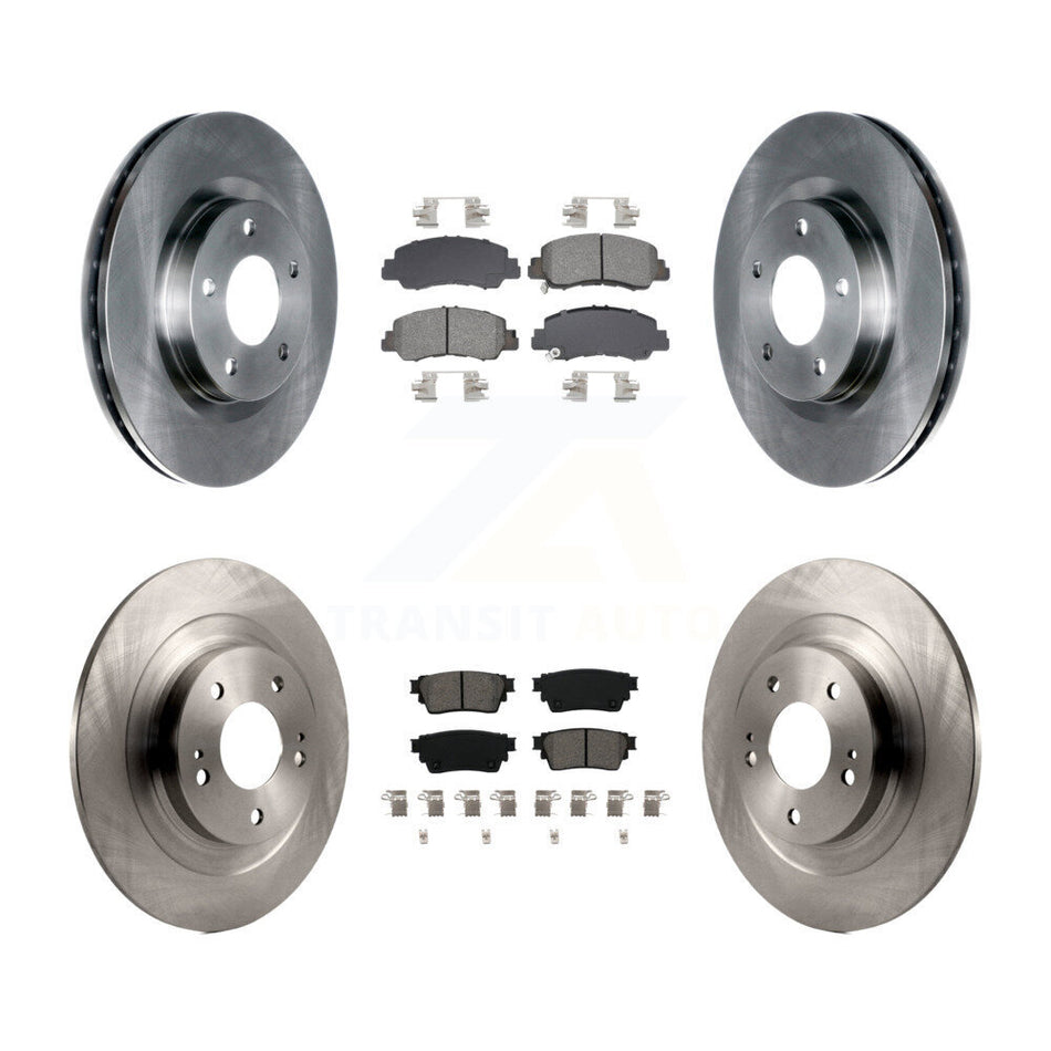 Front Rear Disc Brake Rotors And Semi-Metallic Pads Kit For Mitsubishi Eclipse Cross K8S-103915