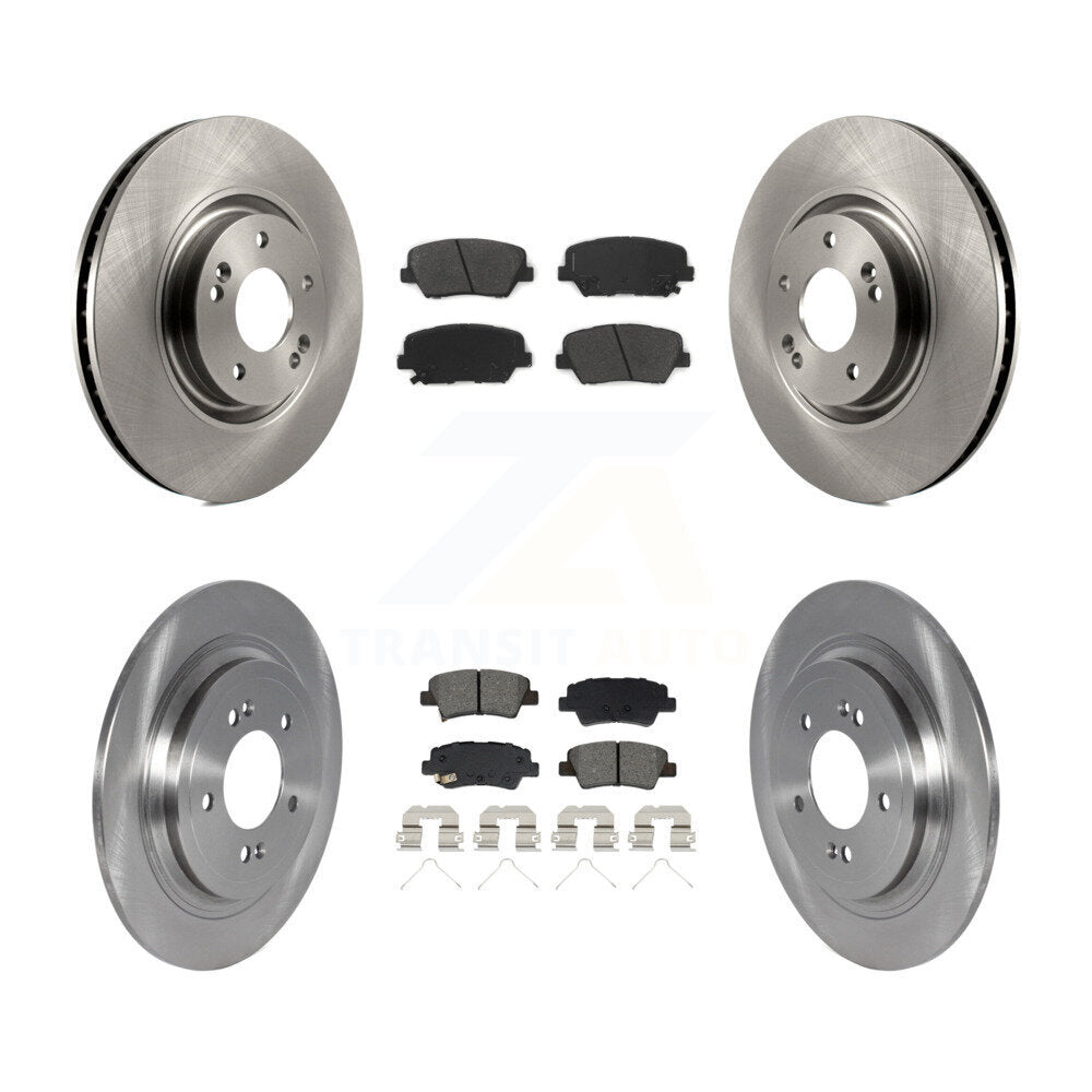 Front Rear Disc Brake Rotors And Semi-Metallic Pads Kit For 2019-2020 Hyundai Nexo K8S-103917