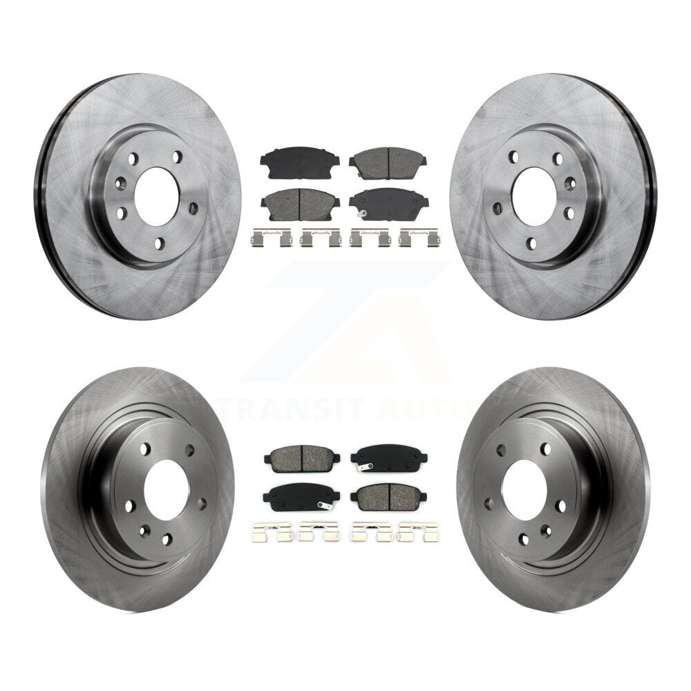 Front Rear Brake Rotor And Semi-Metallic Pad Kit For Chevrolet Cruze Buick Verano Orlando K8S-103921