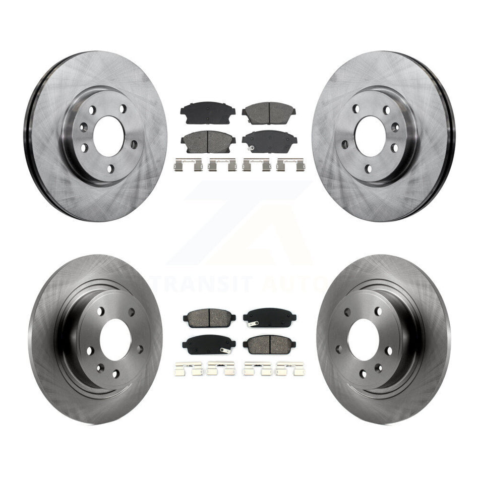 Front Rear Brake Rotor And Semi-Metallic Pad Kit For Chevrolet Cruze Buick Verano Orlando K8S-103921