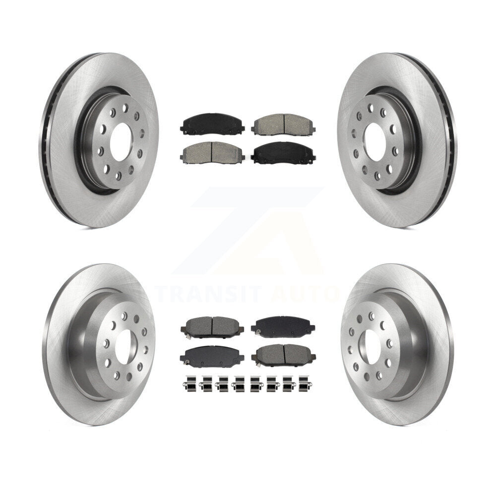 Front Rear Disc Brake Rotor And Semi-Metallic Pad Kit For 2018-2020 Jeep Wrangler Rubicon K8S-103923