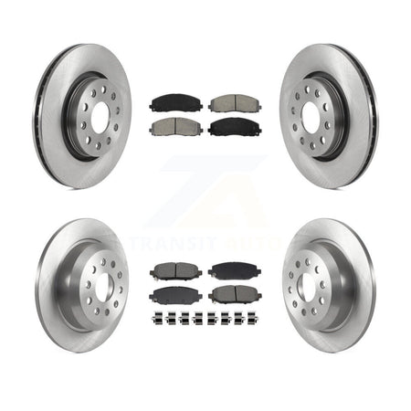Front Rear Disc Brake Rotor And Semi-Metallic Pad Kit For 2018-2020 Jeep Wrangler Rubicon K8S-103923