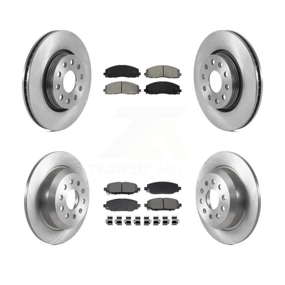 Front Rear Disc Brake Rotor And Semi-Metallic Pad Kit For 2018-2020 Jeep Wrangler Rubicon K8S-103923