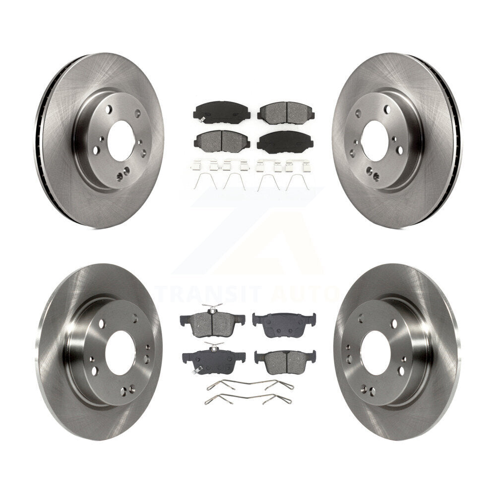 Front Rear Disc Brake Rotors And Semi-Metallic Pads Kit For Honda Civic K8S-103929