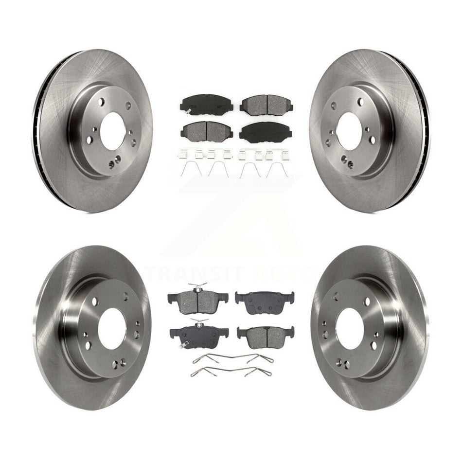 Front Rear Disc Brake Rotors And Semi-Metallic Pads Kit For Honda Civic K8S-103929