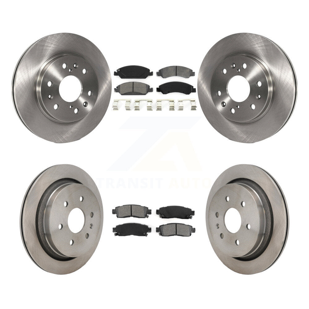 Front Rear Disc Brake Rotors And Semi-Metallic Pads Kit For Cadillac XTS K8S-103935