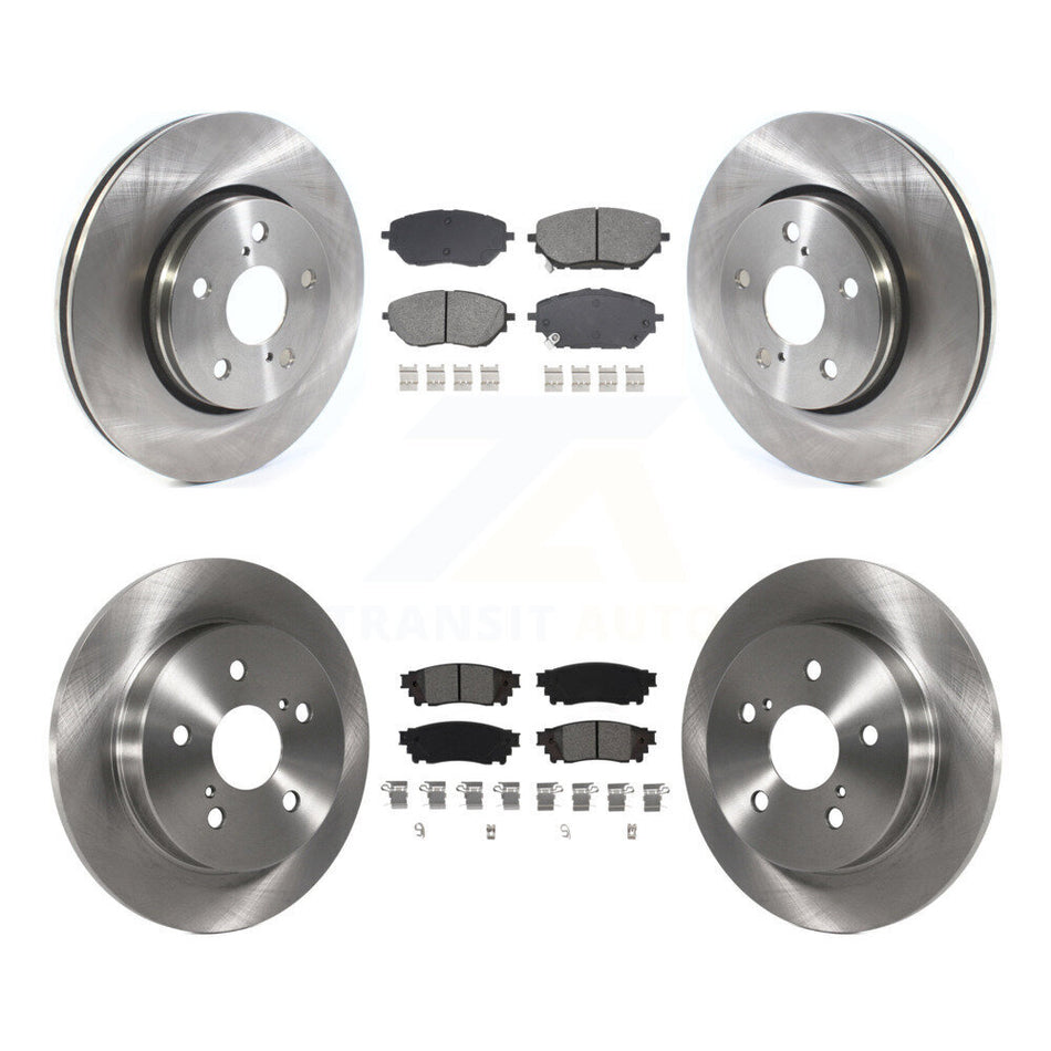 Front Rear Disc Brake Rotors And Semi-Metallic Pads Kit For 2018 Toyota C-HR K8S-103939