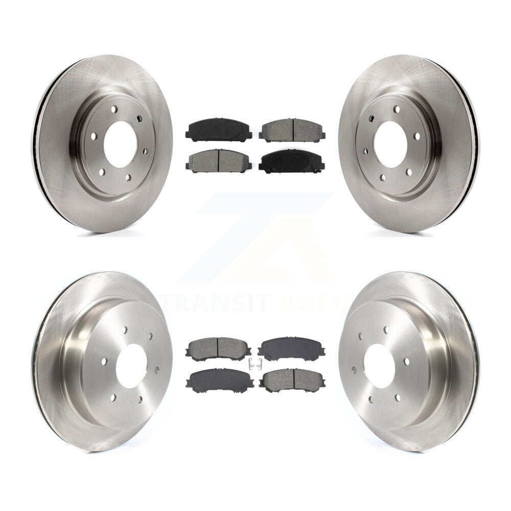 Front Rear Disc Brake Rotors And Semi-Metallic Pads Kit For 2017-2023 Nissan TITAN K8S-103943