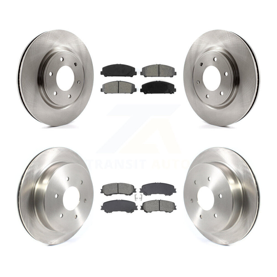Front Rear Disc Brake Rotors And Semi-Metallic Pads Kit For 2017-2023 Nissan TITAN K8S-103943