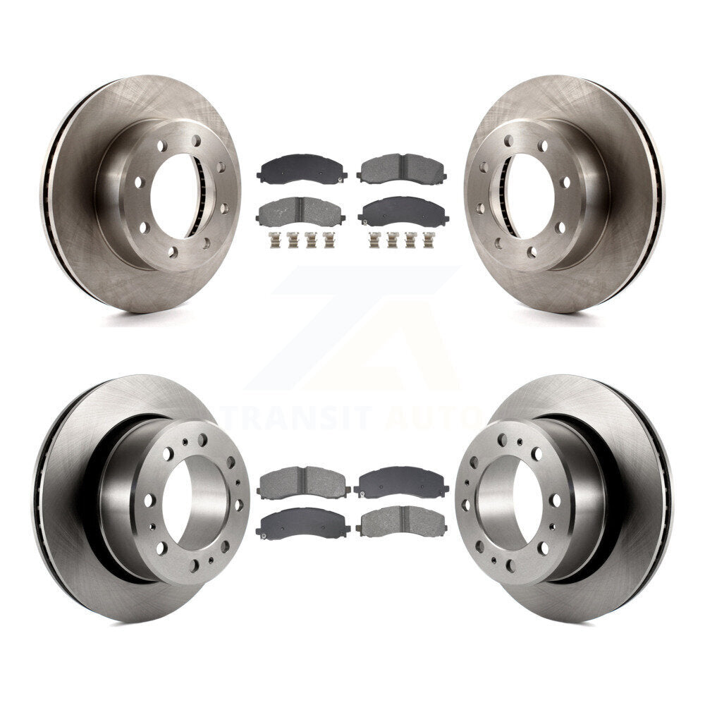 Front Rear Disc Brake Rotors And Semi-Metallic Pads Kit For Ram 2500 3500 K8S-103944