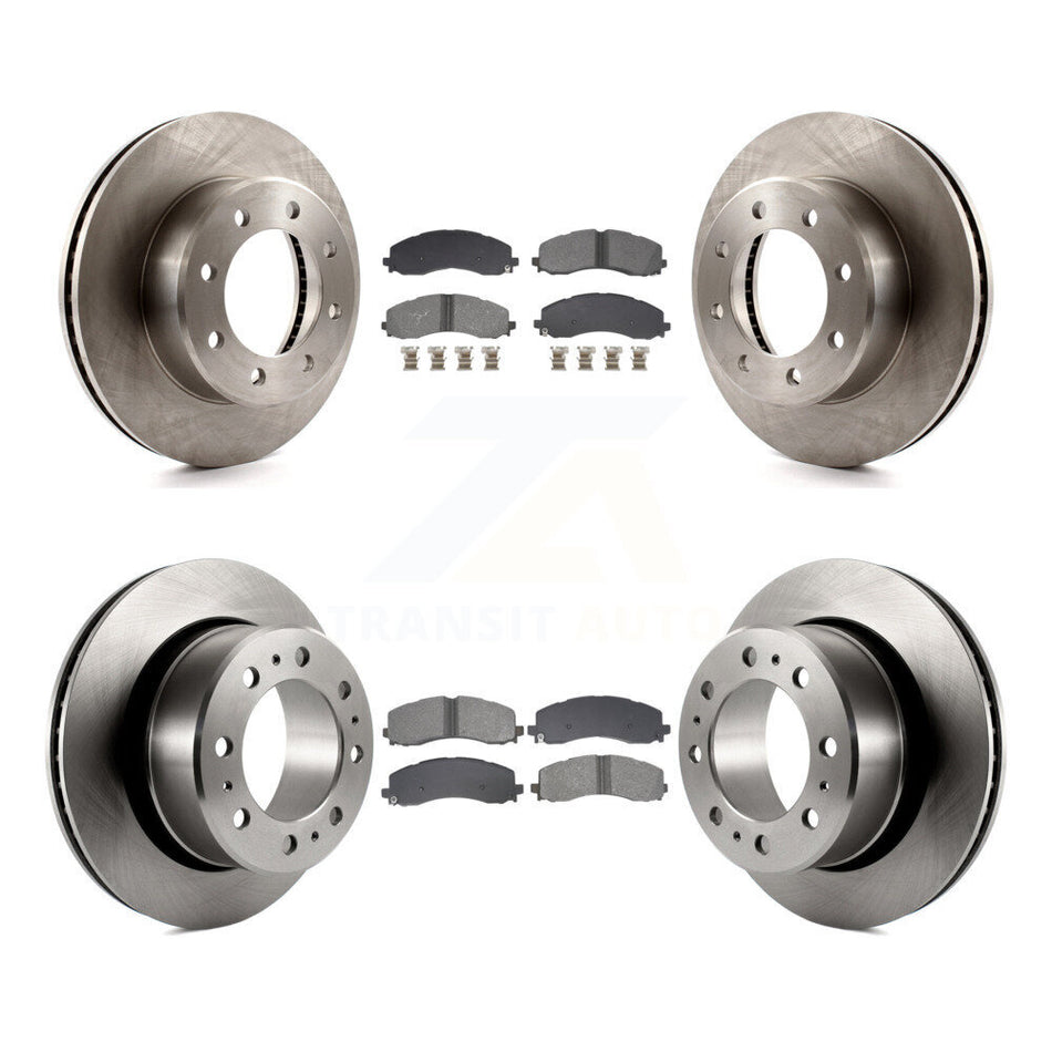 Front Rear Disc Brake Rotors And Semi-Metallic Pads Kit For Ram 2500 3500 K8S-103944