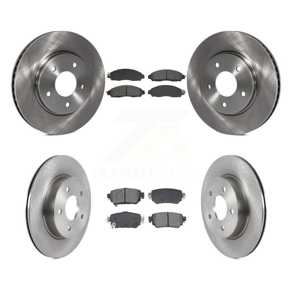 Front Rear Brake Rotors Semi-Metallic Pad Kit For Nissan LEAF With Electric Parking K8S-103945
