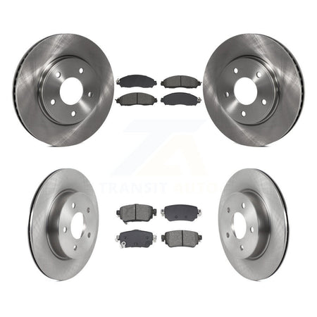 Front Rear Brake Rotors Semi-Metallic Pad Kit For Nissan LEAF With Electric Parking K8S-103945