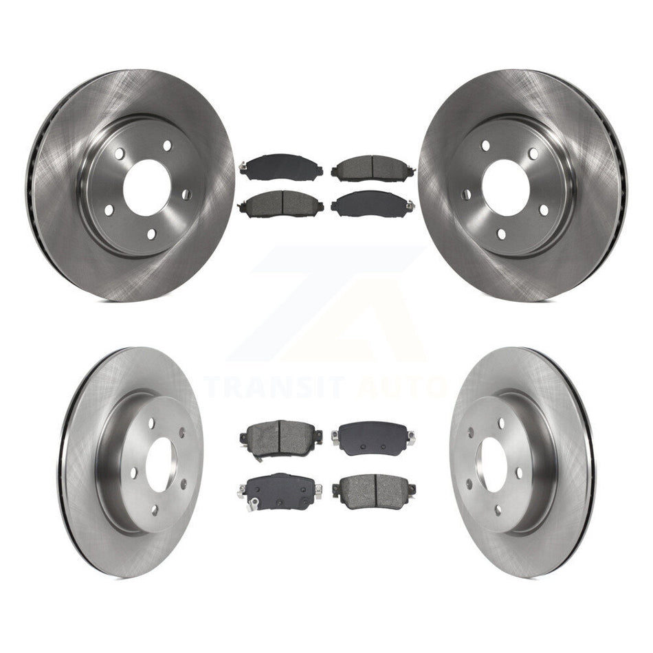 Front Rear Brake Rotors Semi-Metallic Pad Kit For Nissan LEAF With Electric Parking K8S-103945