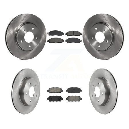 Front Rear Brake Rotors Semi-Metallic Pad Kit For Nissan LEAF With Electric Parking K8S-103946