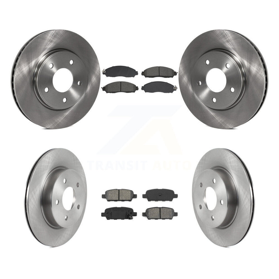Front Rear Brake Rotors Semi-Metallic Pad Kit For Nissan LEAF With Electric Parking K8S-103946