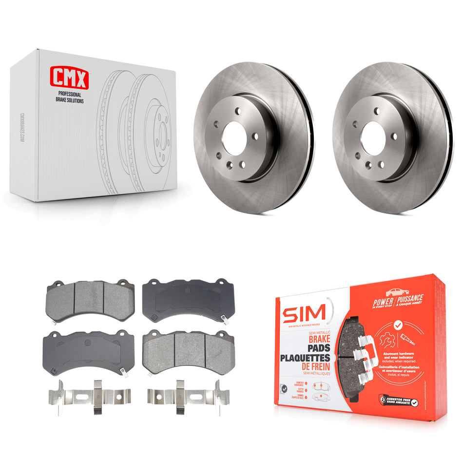 Front Disc Brake Rotors And Semi-Metallic Pads Kit For Cadillac ATS V K8S-103950