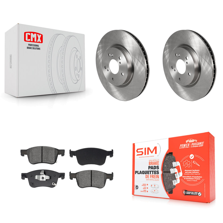 Front Disc Brake Rotors And Semi-Metallic Pads Kit For Honda Civic Accord Acura Integra K8S-103958