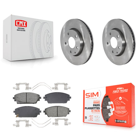 Front Disc Brake Rotors And Semi-Metallic Pads Kit For Mazda 3 Sport FWD K8S-103961