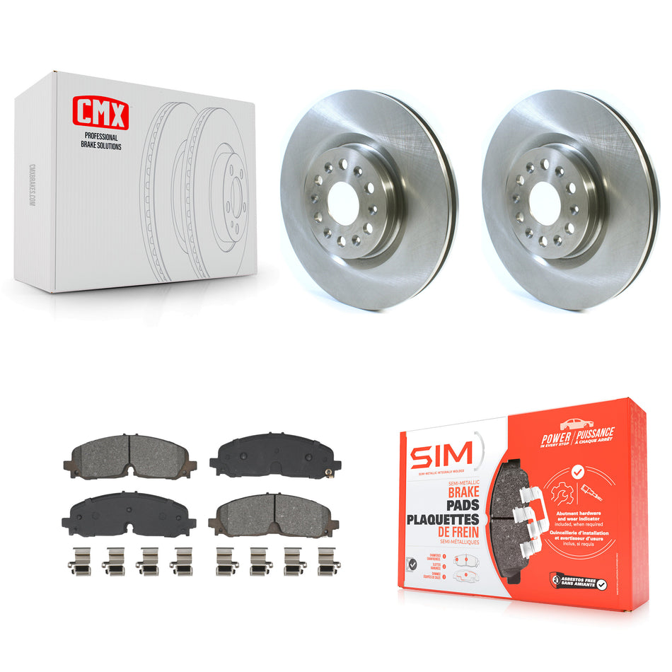 Front Disc Brake Rotors And Semi-Metallic Pad Kit For 2021 Cadillac XT5 Buick Enclave XT6 K8S-103967