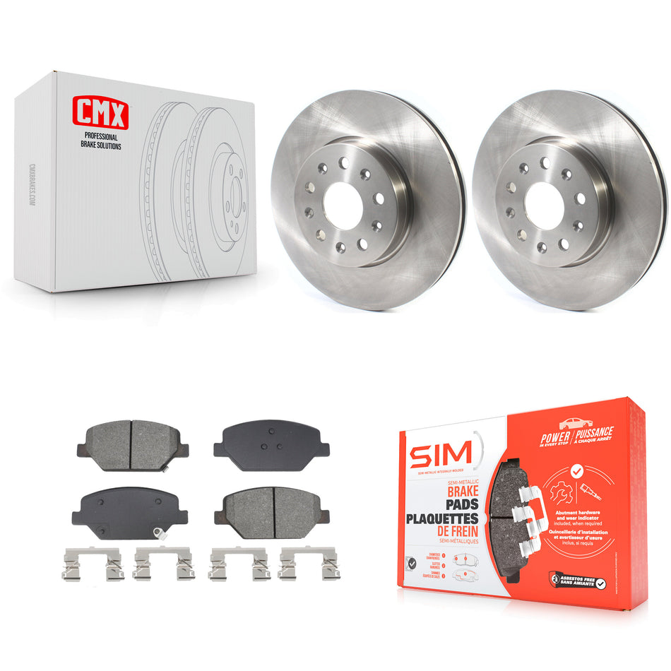 Front Disc Brake Rotor Semi-Metallic Pad Kit For Chevrolet Camaro Without Brembo Calipers K8S-103978