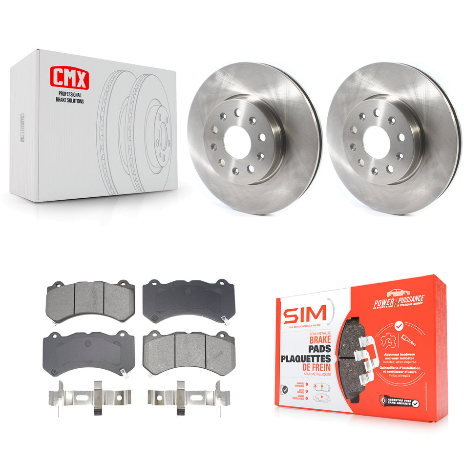 Front Disc Brake Rotors And Semi-Metallic Pads Kit For Chevrolet Camaro LT LS K8S-103979