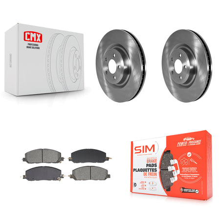 Front Brake Rotors Semi-Metallic Pad Kit For Ford Explorer Lincoln Aviator Police Utility K8S-103984