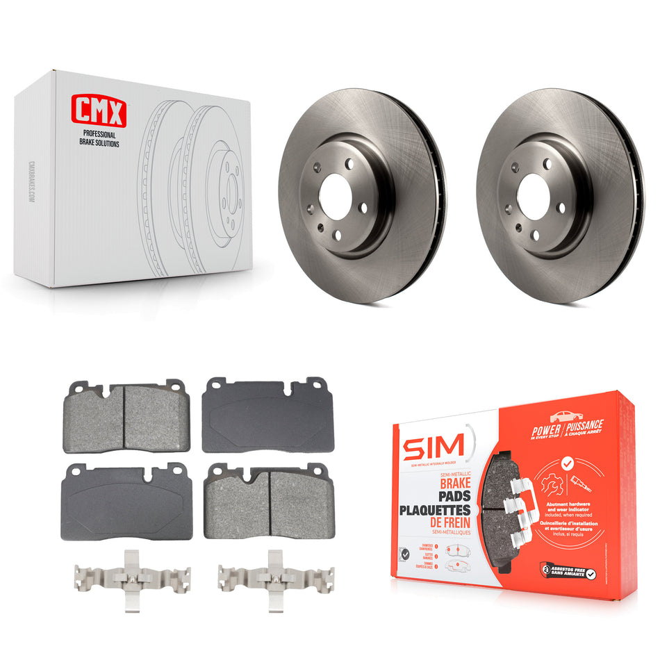Front Disc Brake Rotors And Semi-Metallic Pads Kit For Audi Q5 K8S-103986
