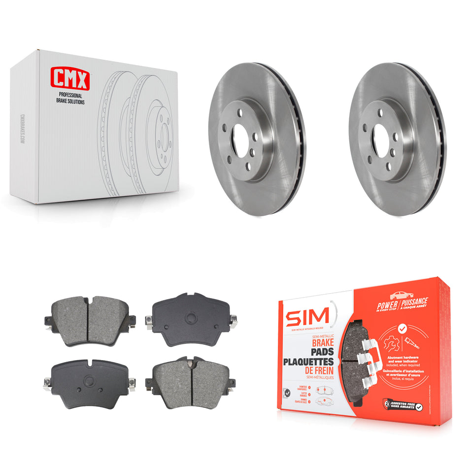 Front Disc Brake Rotors And Semi-Metallic Pads Kit For Mini Cooper Countryman Clubman K8S-103992