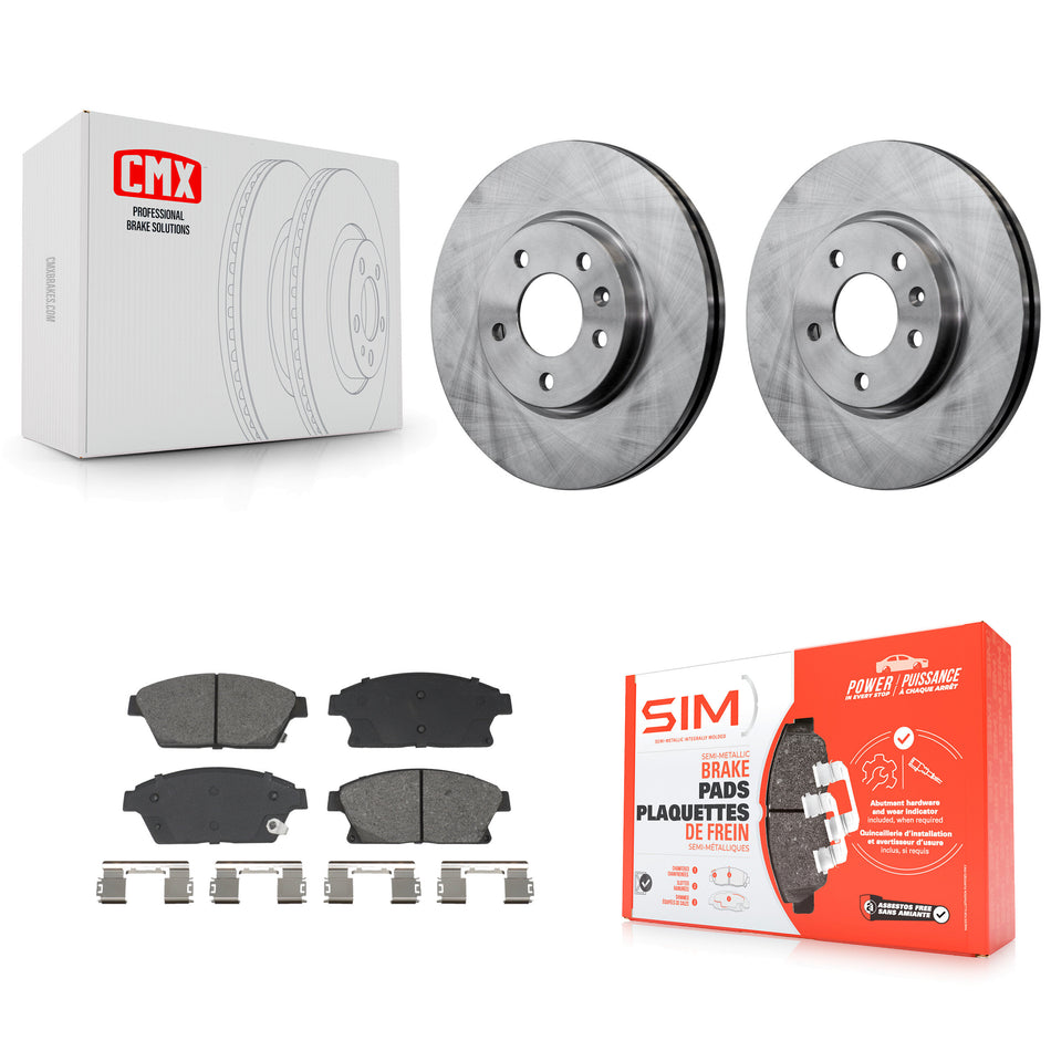 Front Brake Rotor And Semi-Metallic Pad Kit For Chevrolet Cruze Buick Verano Orlando Volt K8S-103995