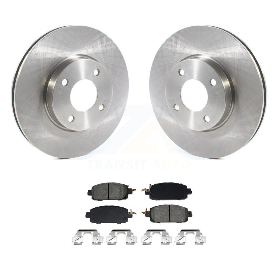 Front Disc Brake Rotors And Semi-Metallic Pads Kit For 2024 Nissan Sentra S SV SR K8S-103999