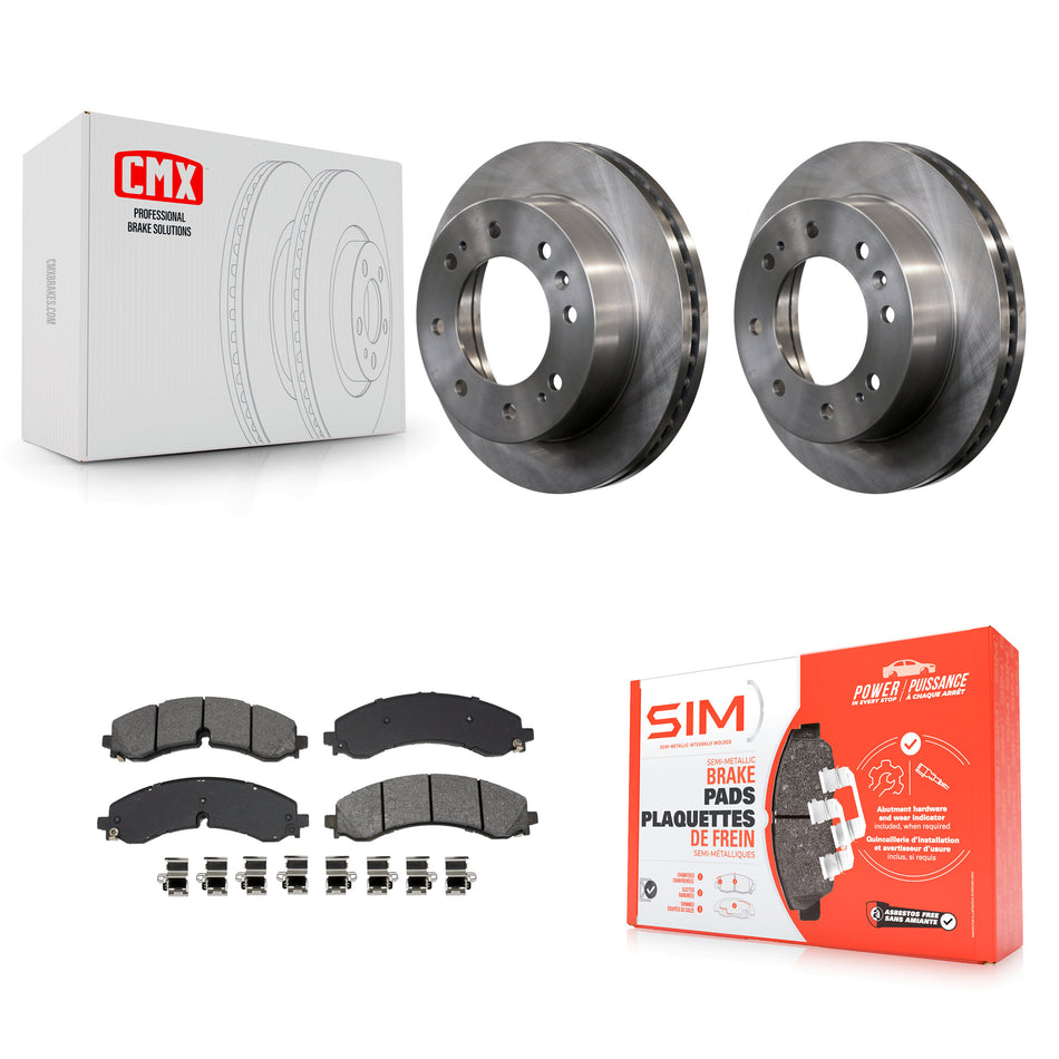 Front Brake Rotor & Semi-Metallic Pad Kit For GMC Chevrolet Sierra 2500 HD Silverado 3500 K8S-104003