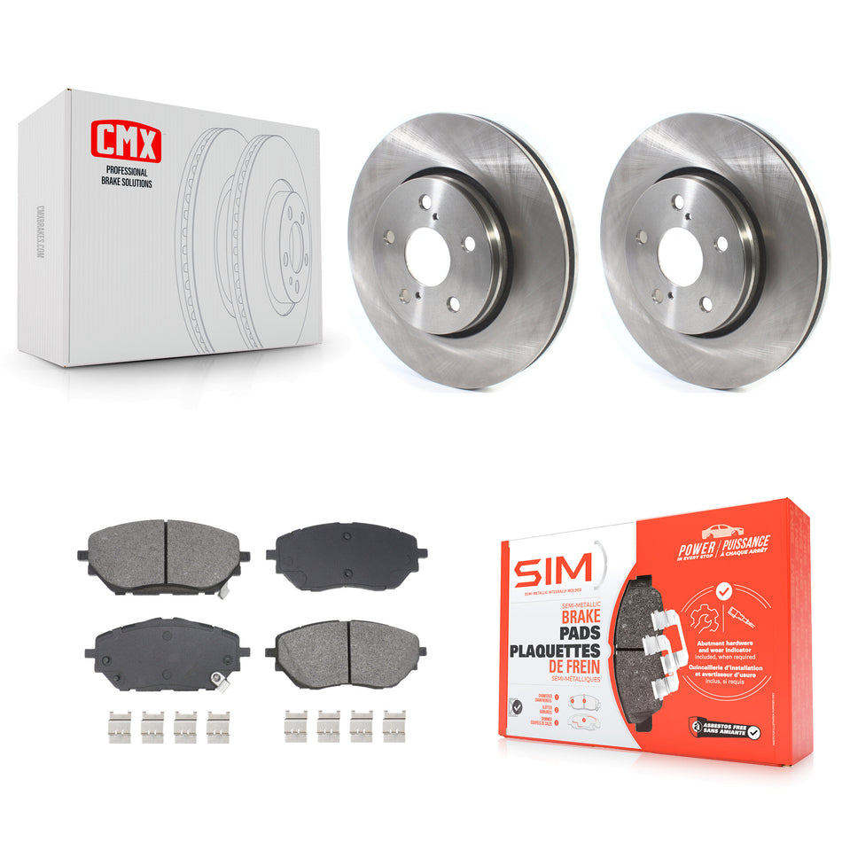 Front Disc Brake Rotors And Semi-Metallic Pads Kit For Toyota C-HR K8S-104004