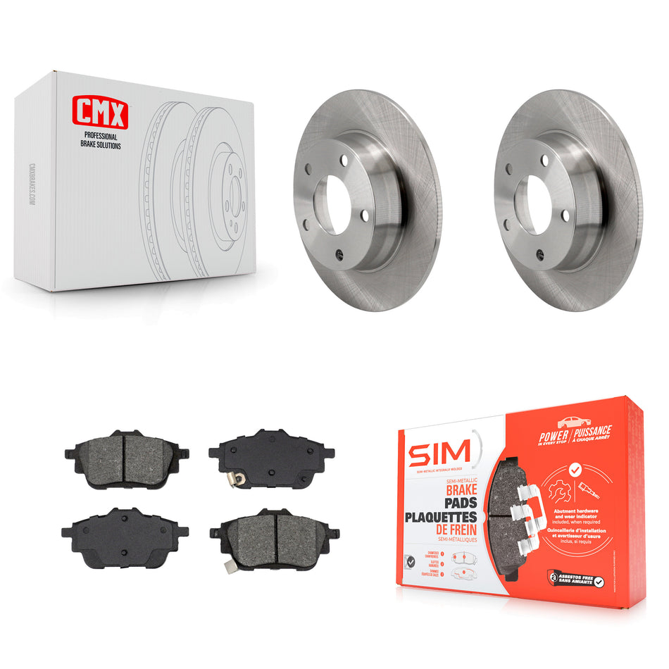 Rear Disc Brake Rotors Semi-Metallic Pad Kit For 2020-2023 Nissan Sentra rear brakes K8S-104015