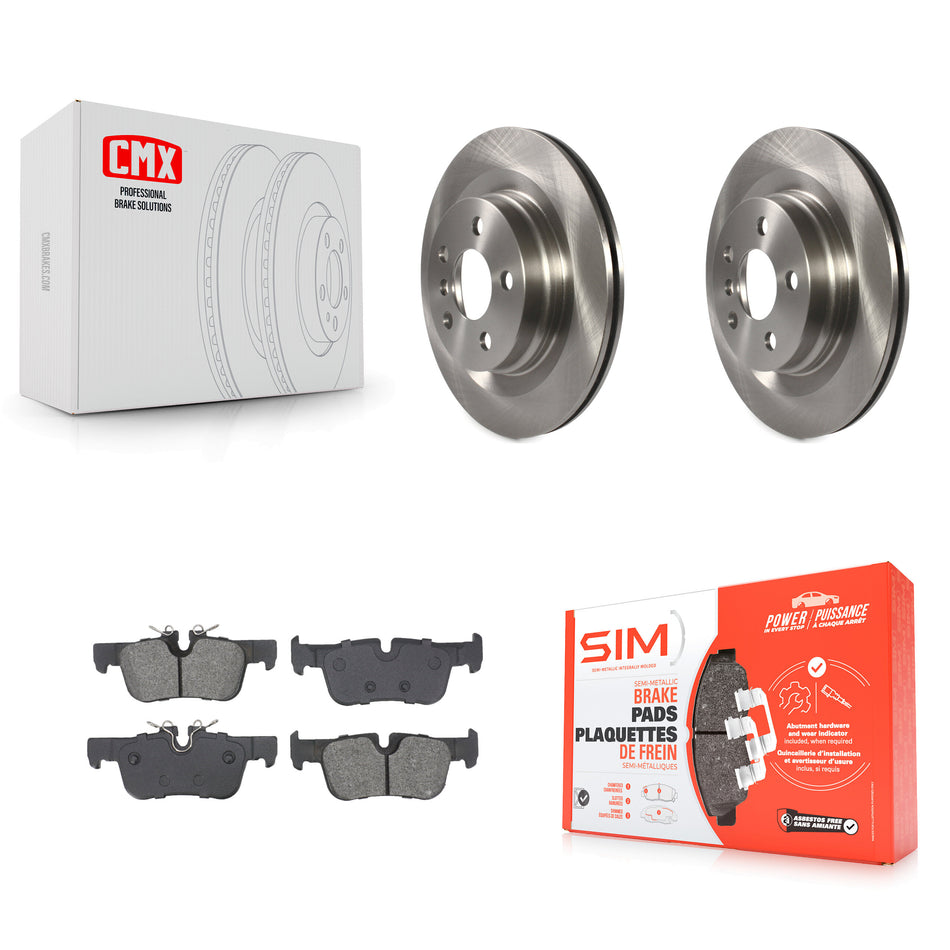 Rear Brake Rotors Semi-Metallic Pad Kit For BMW X1 Mini X2 Cooper Countryman Clubman 228i K8S-104021