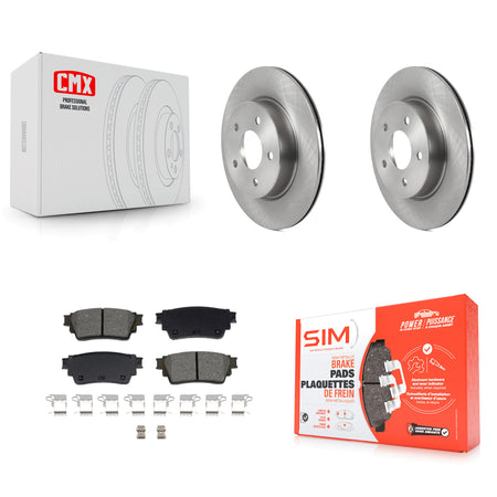 Rear Disc Brake Rotors And Semi-Metallic Pads Kit For Nissan Rogue K8S-104026