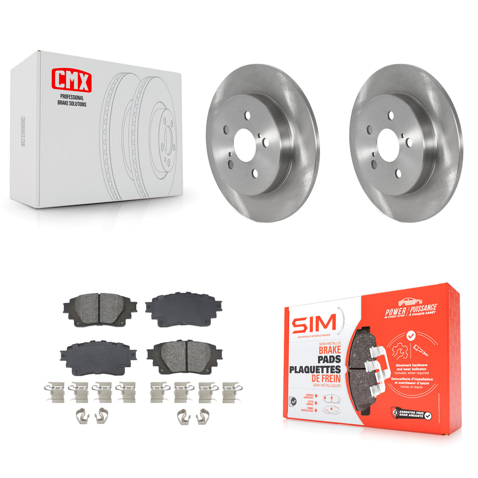 Rear Disc Brake Rotors And Semi-Metallic Pads Kit For Toyota Corolla K8S-104028