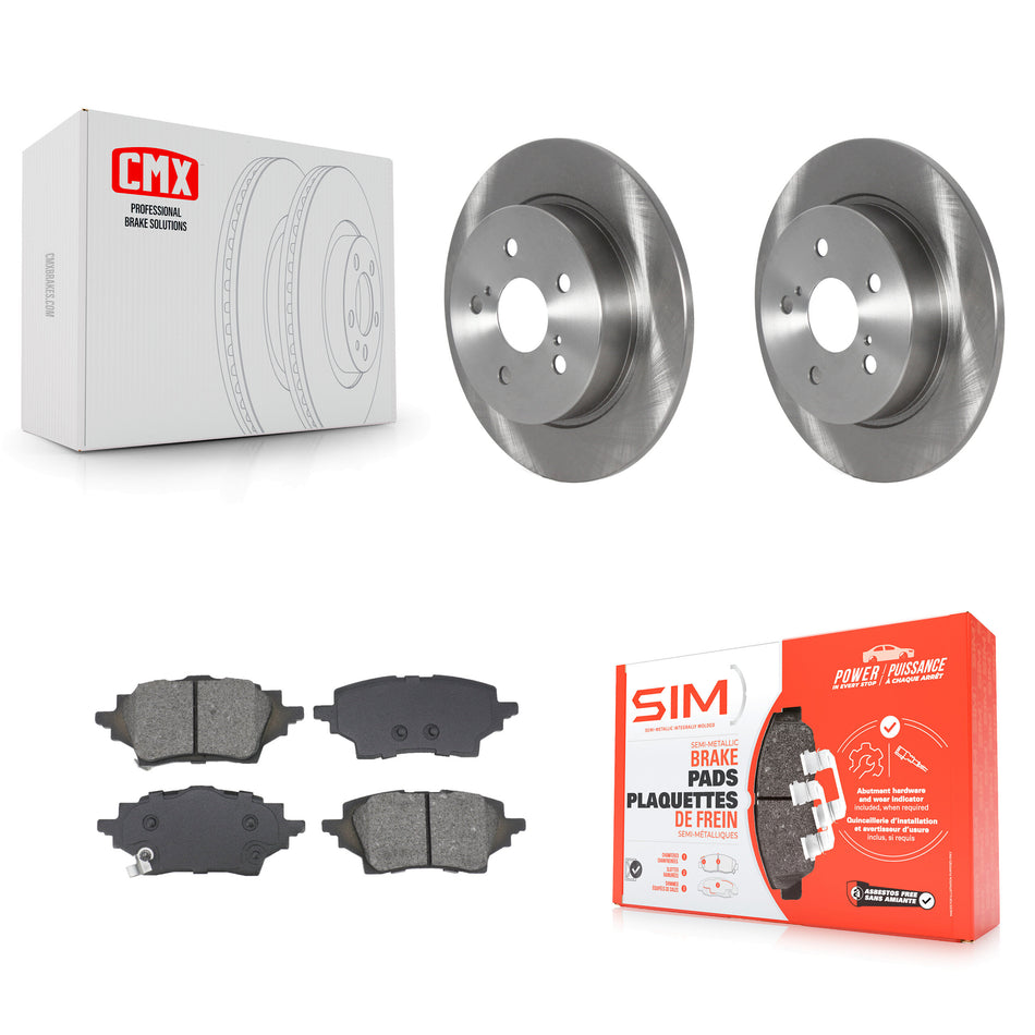 Rear Disc Brake Rotors And Semi-Metallic Pads Kit For Toyota C-HR K8S-104036