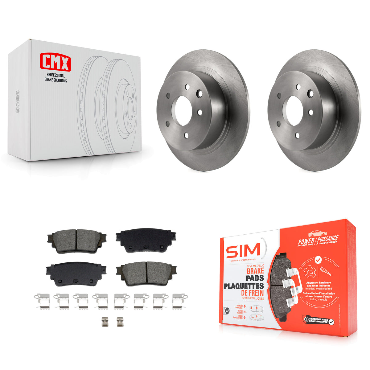Rear Brake Rotors Semi-Metallic Pad Kit For 19-20 Nissan Altima With Manual Parking K8S-104039