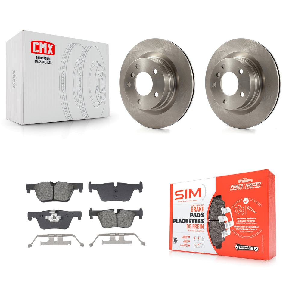 Rear Disc Brake Rotors Semi-Metallic Pad Kit For BMW 230i xDrive 228i 328i 320i 428i 328d K8S-104043