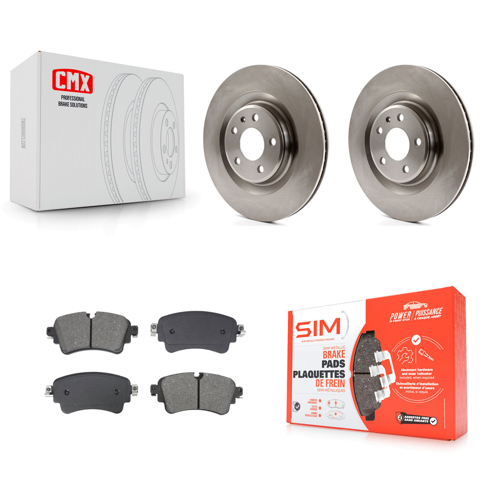 Rear Brake Rotors Semi-Metallic Pad Kit For Audi Q5 A4 Quattro A5 Sportback S5 allroad S4 K8S-104057