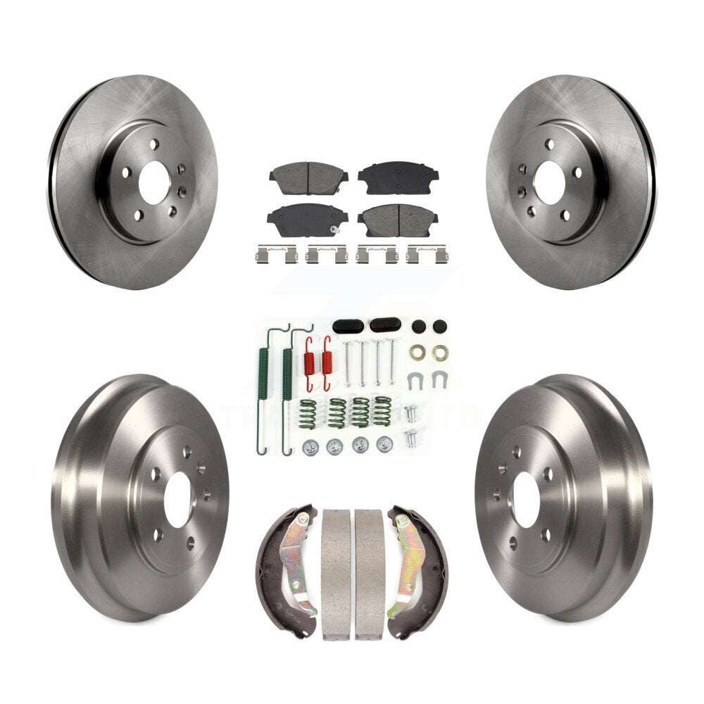 Front Rear Disc Brake Rotors Semi-Metallic Pads And Drum Kit (7Pc) For Chevrolet Trax K8S-104062