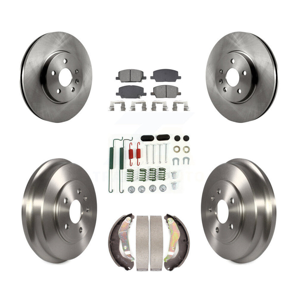 Front Rear Disc Brake Rotors Semi-Metallic Pads And Drum Kit (7Pc) For Chevrolet Trax K8S-104063