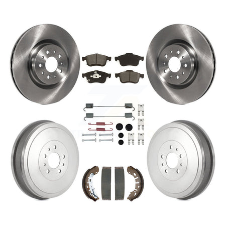 Front Rear Brake Rotors Semi-Metallic Pad Drum Kit (7Pc) For 2015-2021 Ram ProMaster City K8S-104066