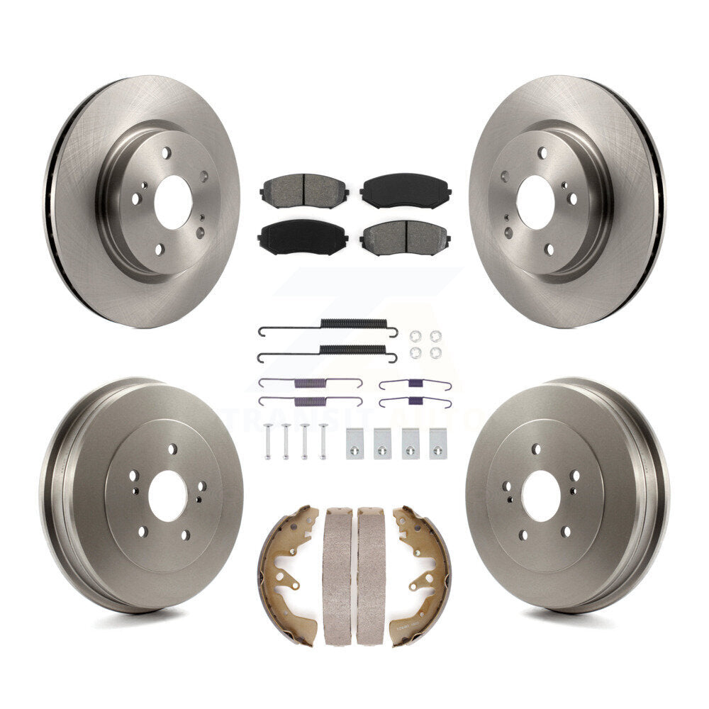 Front Rear Brake Rotor Semi-Metallic Pad Drum Kit (7Pc) For 2006-2008 Suzuki Grand Vitara K8S-104067