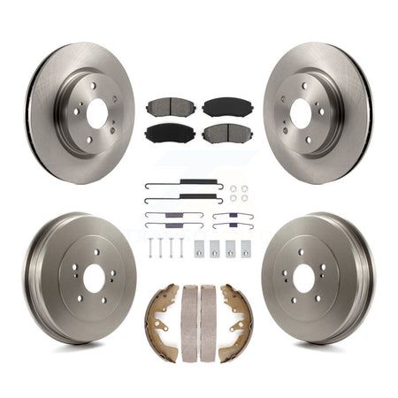 Front Rear Brake Rotor Semi-Metallic Pad Drum Kit (7Pc) For 2006-2008 Suzuki Grand Vitara K8S-104067